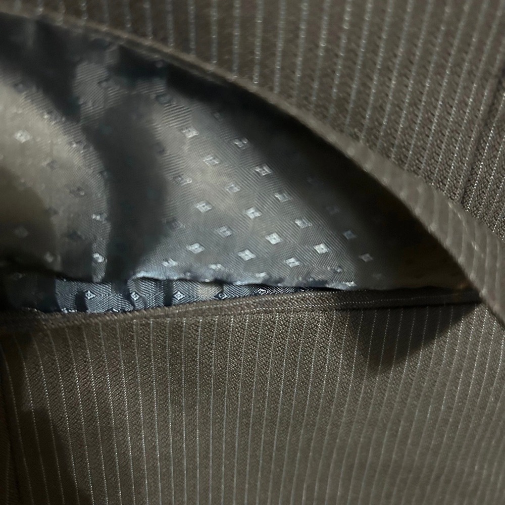 Haggar Suit 40 Jacket 32x30 Slacks Blue Pinstripe Pleated Classic Formal Wedding - Picture 6 of 16